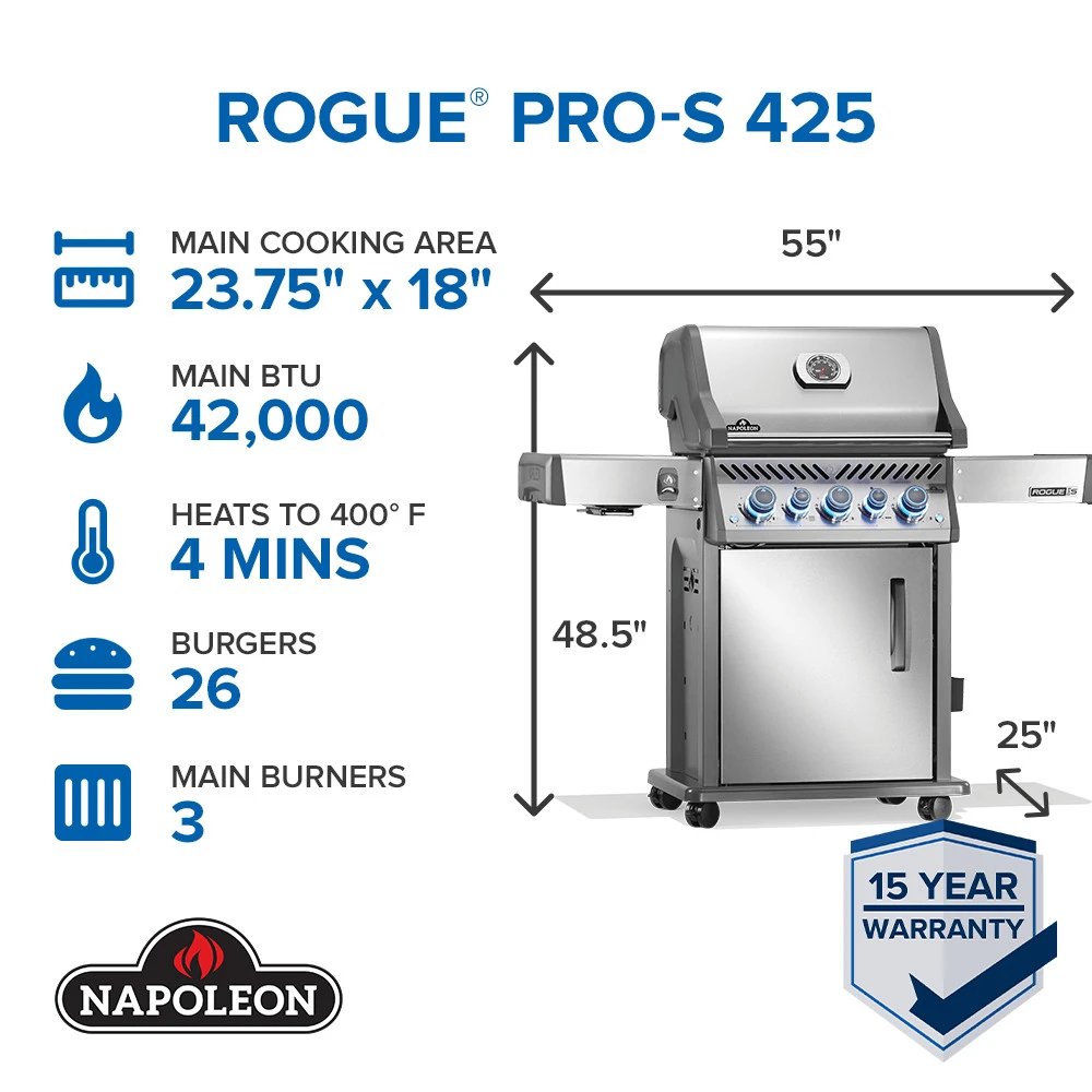 Rogue® PRO-S 425 RSIB with Infrared Side and Rear Burner RPS425RSIBNSS2