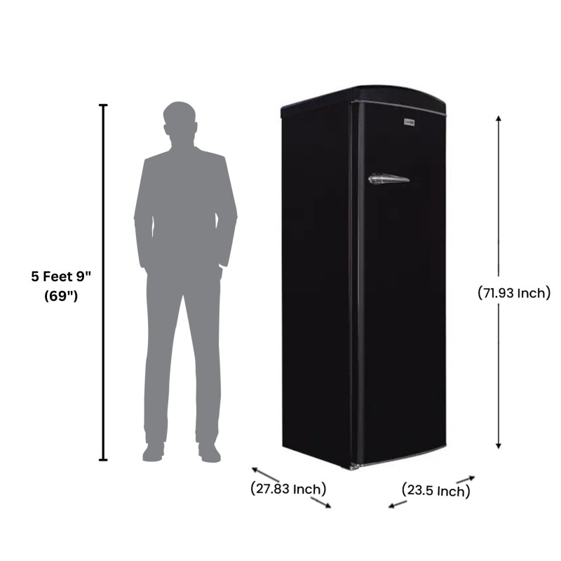 Conserv 11cf Classic Retro Refrigerator 24 in Frost Free Eco R600a 110V - RR1100B