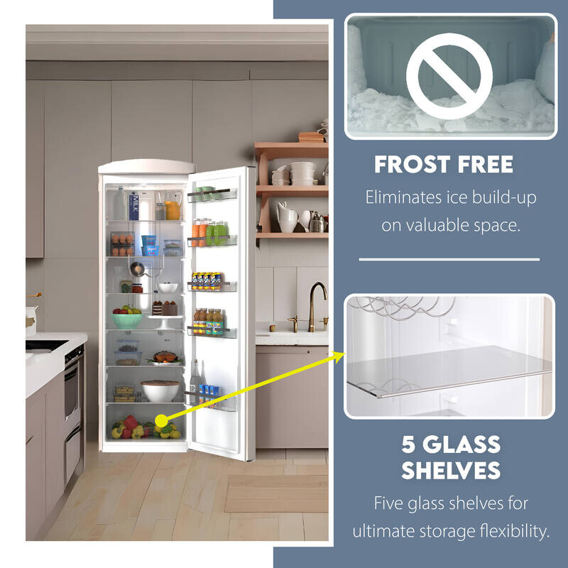 Conserv 11cf Classic Retro Refrigerator 24 in Frost Free Eco R600a 110V - Cream RR1100C