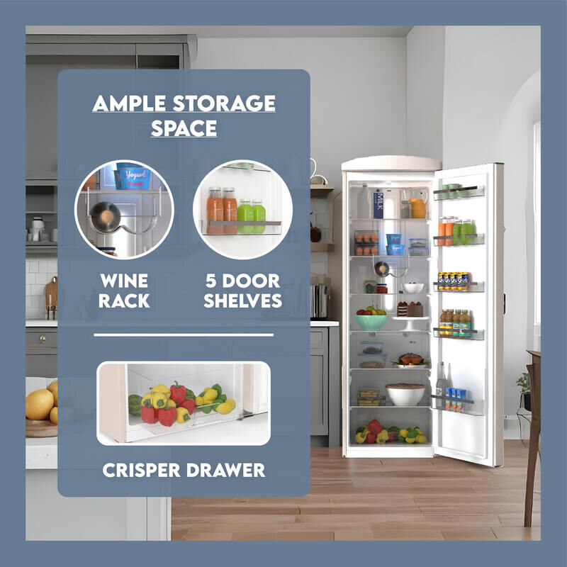 Conserv 11cf Classic Retro Refrigerator 24 in Frost Free Eco R600a 110V - Cream RR1100C