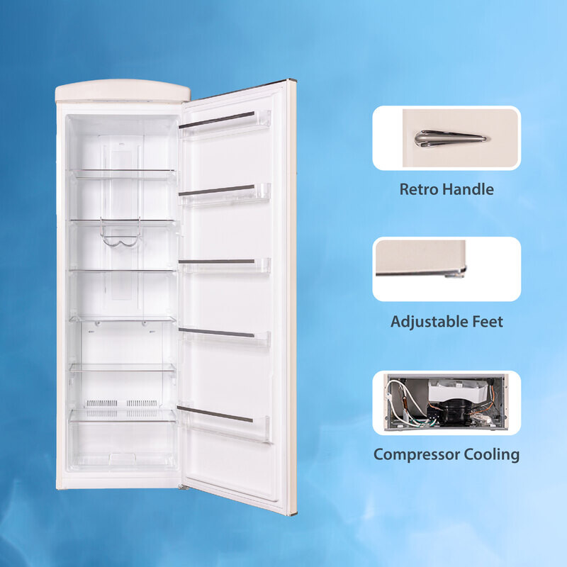 Conserv 11cf Classic Retro Refrigerator 24 in Frost Free Eco R600a 110V - Cream RR1100C