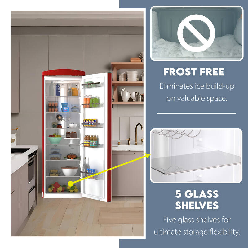 Conserv 11cf Classic Retro Refrigerator 24 in Frost Free Eco R600a 110V - RR1100R