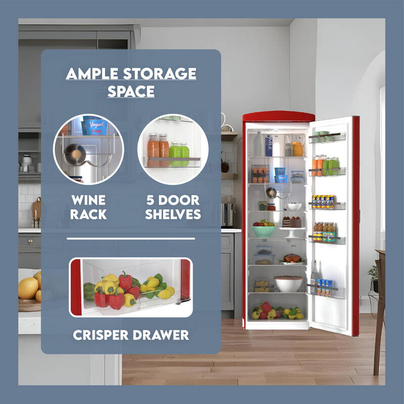 Conserv 11cf Classic Retro Refrigerator 24 in Frost Free Eco R600a 110V - RR1100R