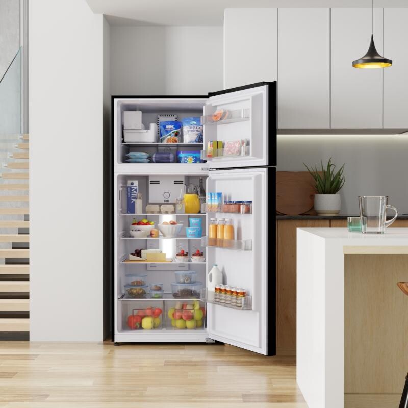 Conserv 30in RETRO Refrigerator 18cf Top Mount FACTORY INSTALLED ICE MAKER 110V Handle RRFI18B