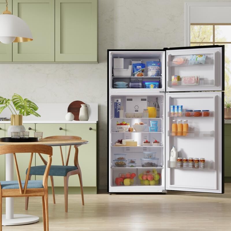 Conserv 30in RETRO Refrigerator 18cf Top Mount FACTORY INSTALLED ICE MAKER 110V Handle RRFI18B
