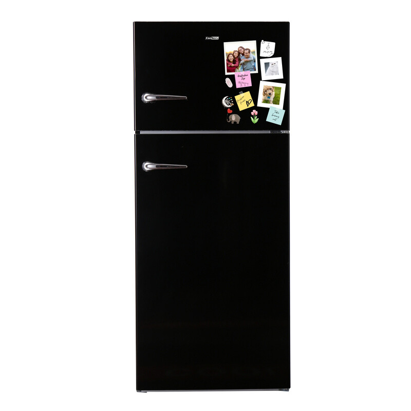 Conserv 30in RETRO Refrigerator 18cf Top Mount FACTORY INSTALLED ICE MAKER 110V Handle RRFI18B