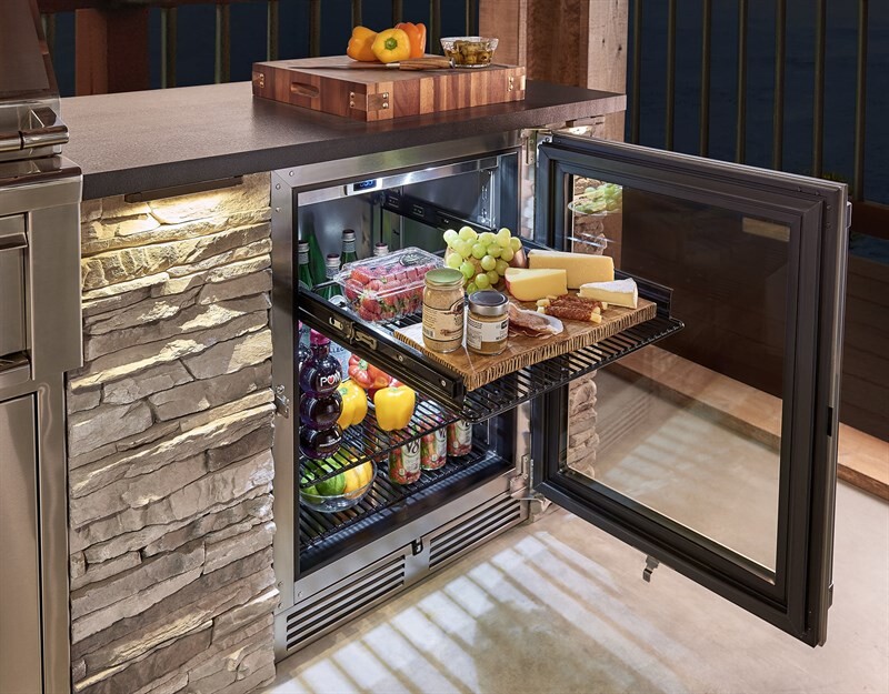 Quick stock a bottles and cans with Perlick's full extension refrigerator shelf. This accessory shelf replaces any existing Perlick undercounter shelf. RS2424R