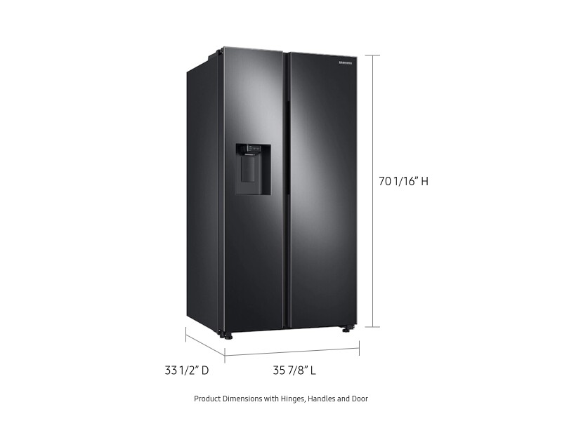 27.4 cu. ft. Large Capacity Side-by-Side Refrigerator in Black Stainless Steel RS27T5200SGAA