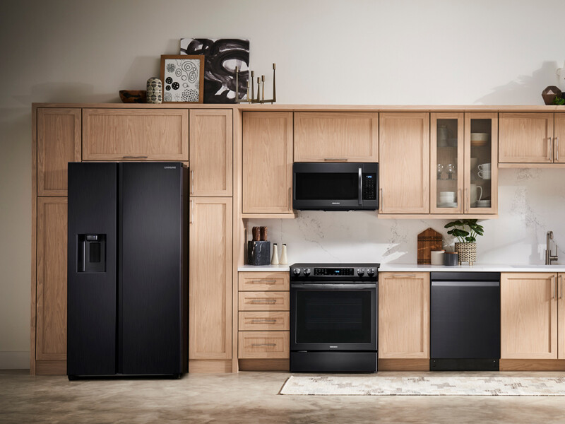 27.4 cu. ft. Large Capacity Side-by-Side Refrigerator in Black Stainless Steel RS27T5200SGAA