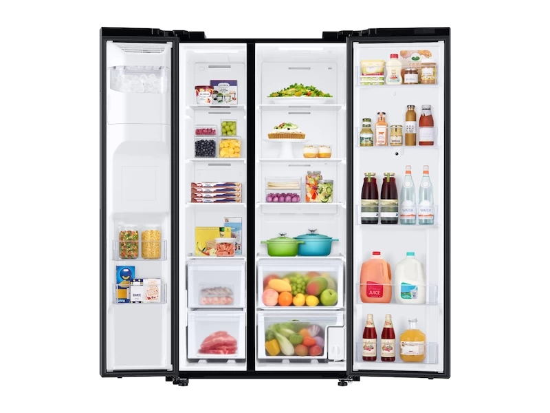 26.7 cu. ft. Large Capacity Side-by-Side Refrigerator with Touch Screen Family Hub RS27T5561SGAA