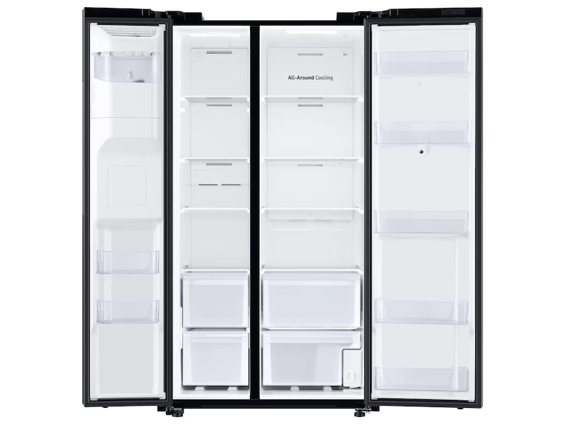 26.7 cu. ft. Large Capacity Side-by-Side Refrigerator with Touch Screen Family Hub RS27T5561SGAA