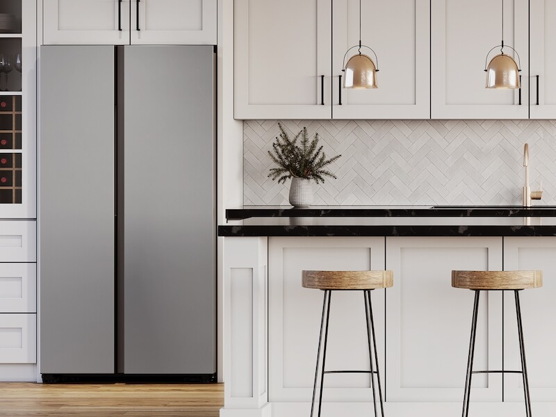 Bespoke Side-by-Side 28 cu. ft. Refrigerator with Beverage Center RS28CB7600QLAA