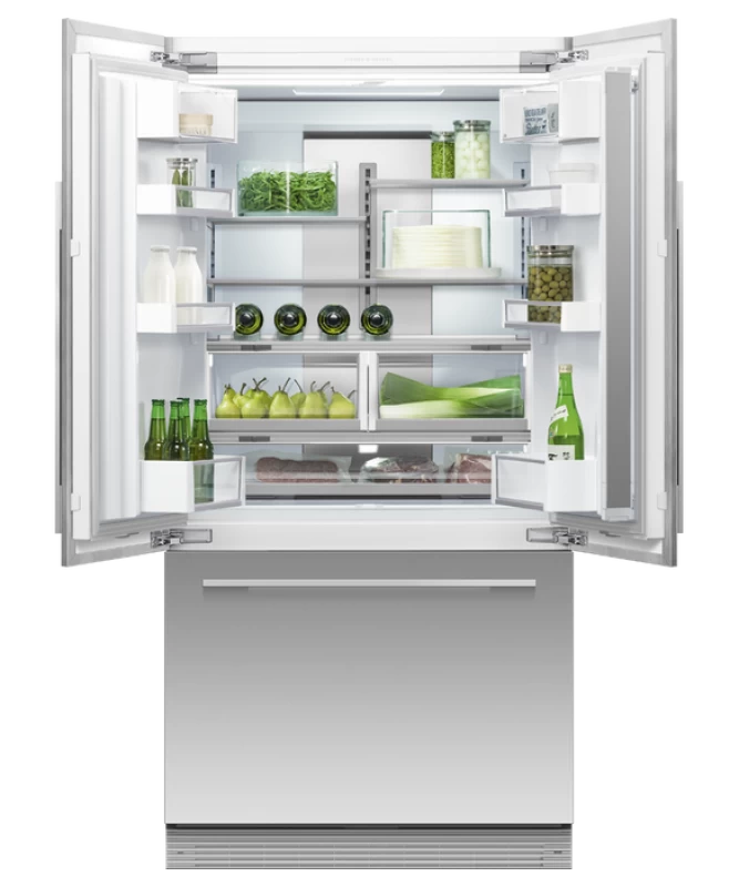 Integrated French Door Refrigerator Freezer, 36", Ice & Water view 2