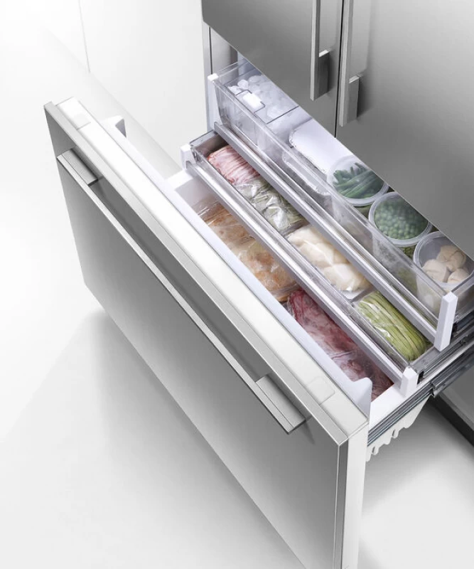 Integrated French Door Refrigerator Freezer, 36", Ice & Water view 7
