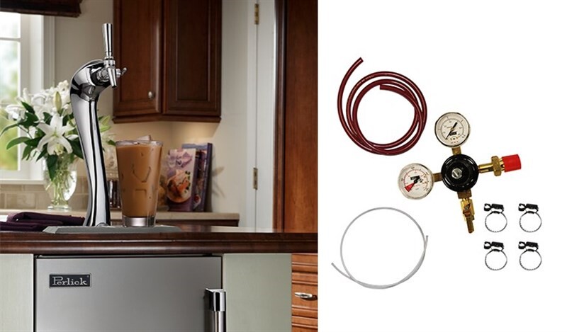 Perlick’s Iced Coffee Dispensing Kit transforms any Perlick beverage dispenser into a draft cold brew coffee station. The kit comes with the components you need to dispense still coffee using