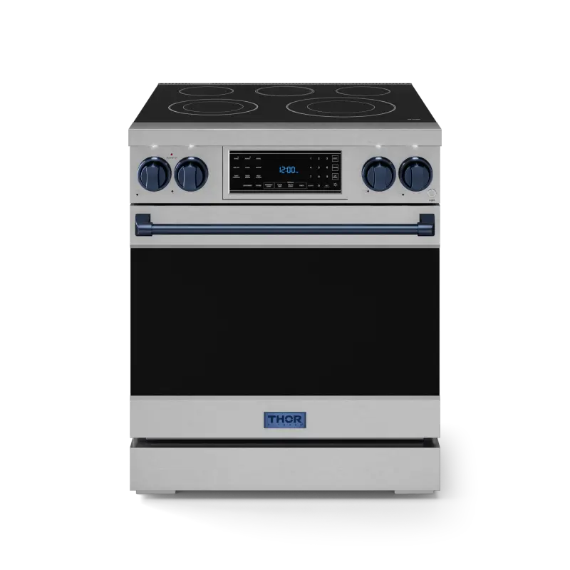 30 Inch Professional Electric Range With Tilt Panel Touch Control In Black/navy Blue Gordon Ramsay Series RSE30BBLU