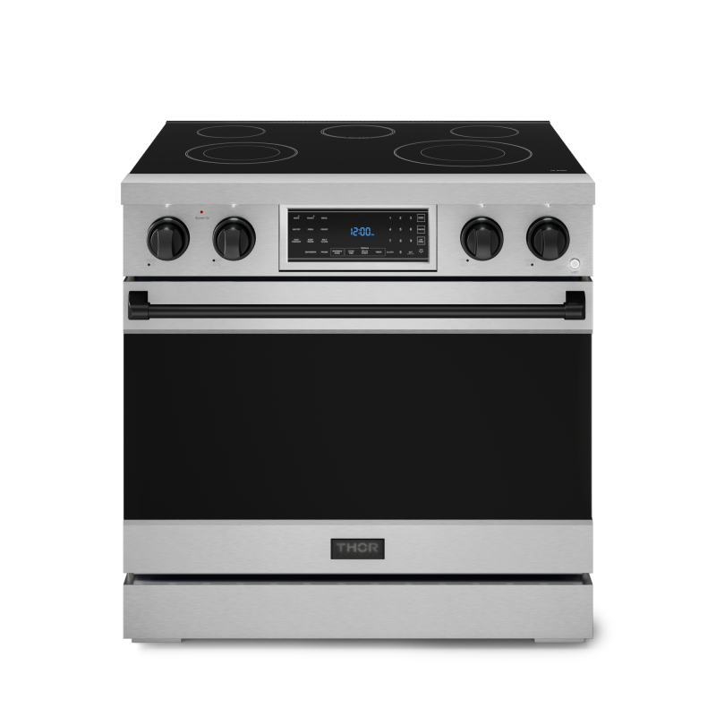 36 Inch Professional Electric Range With Tilt Panel Touch Control In Black Gordon Ramsay Series RSE36B