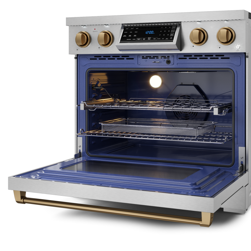 36 Inch Professional Electric Range With Tilt Panel Touch Control In Stainless Steel/bronze Gordon Ramsay Series view 5