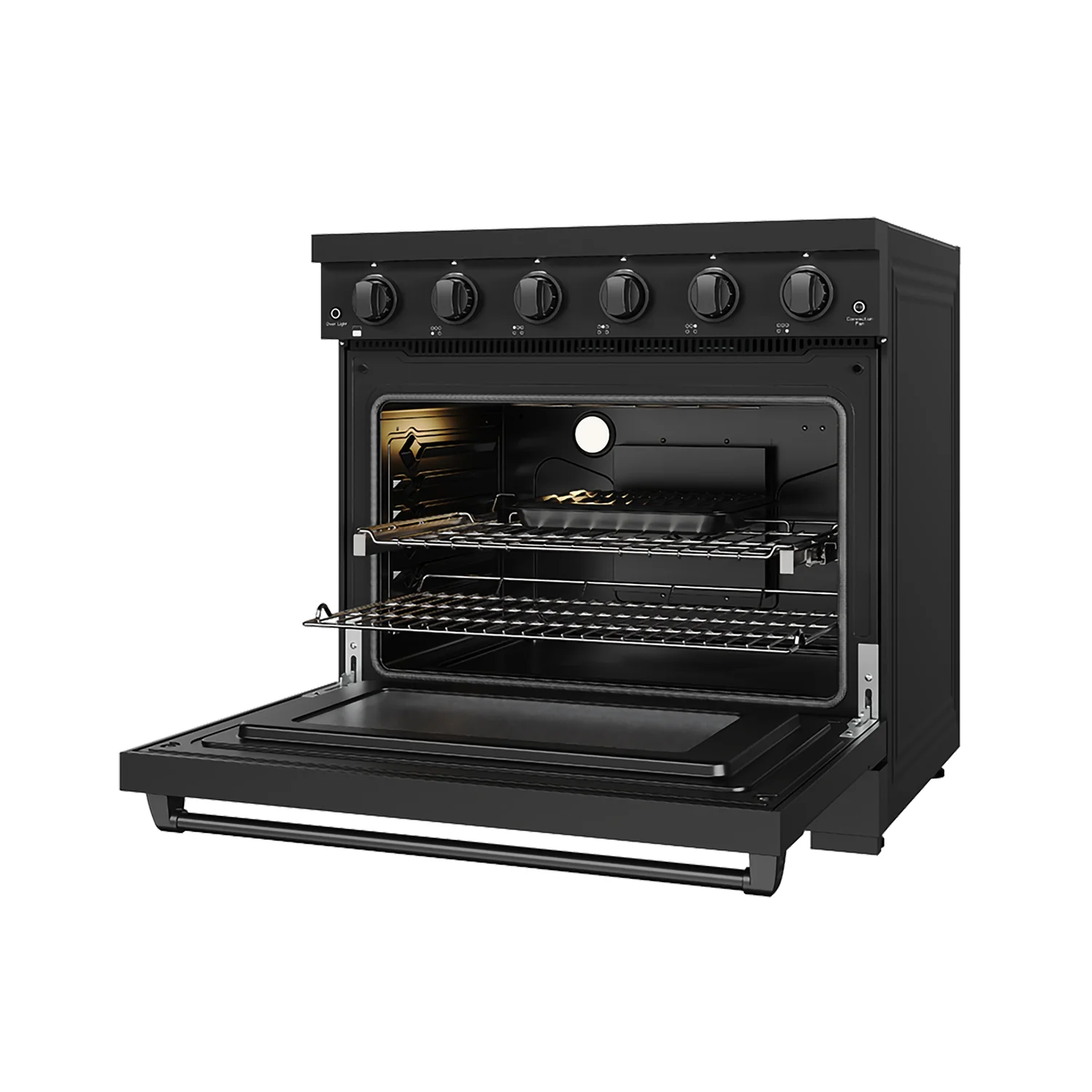 36 Inch Professional Electric Range In Black Gordon Ramsay Series RSE36PB