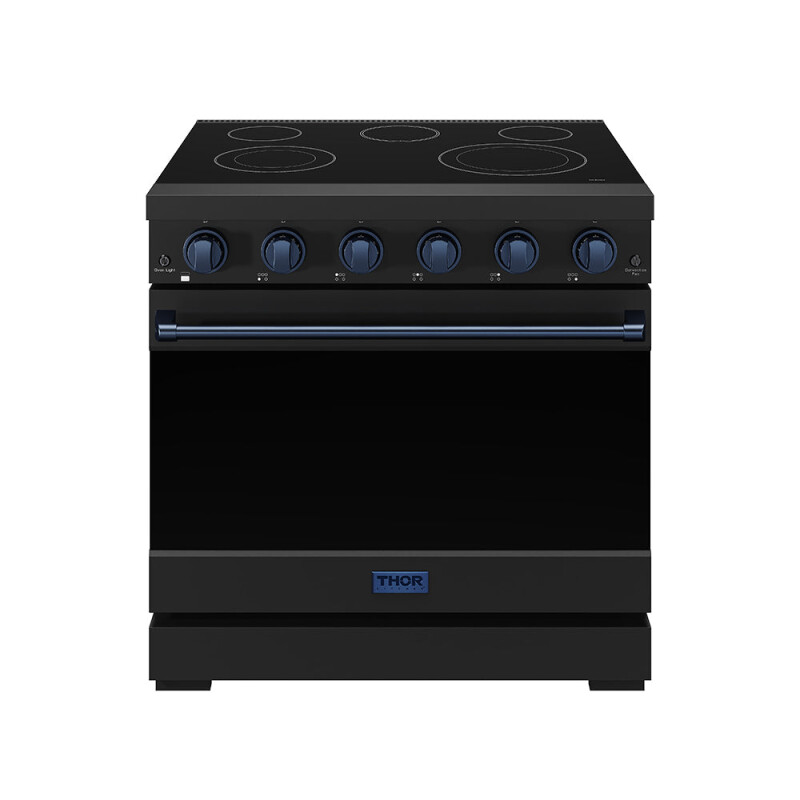 36 Inch Professional Electric Range In Black/blue Gordon Ramsay Series RSE36PBBLU