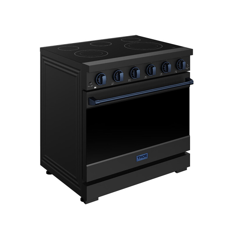 36 Inch Professional Electric Range In Black/blue Gordon Ramsay Series RSE36PBBLU
