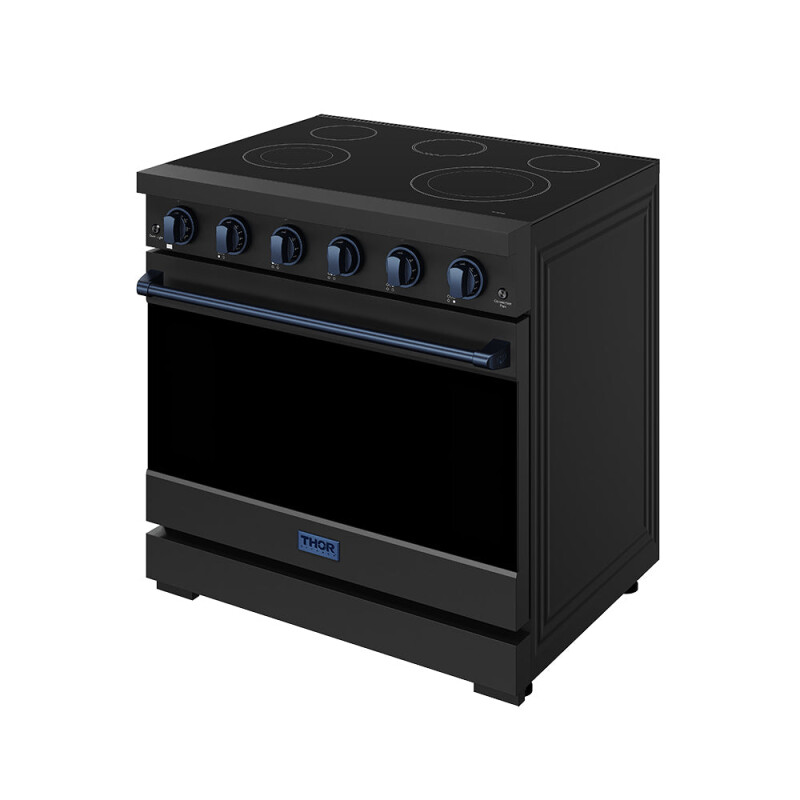36 Inch Professional Electric Range In Black/blue Gordon Ramsay Series RSE36PBBLU