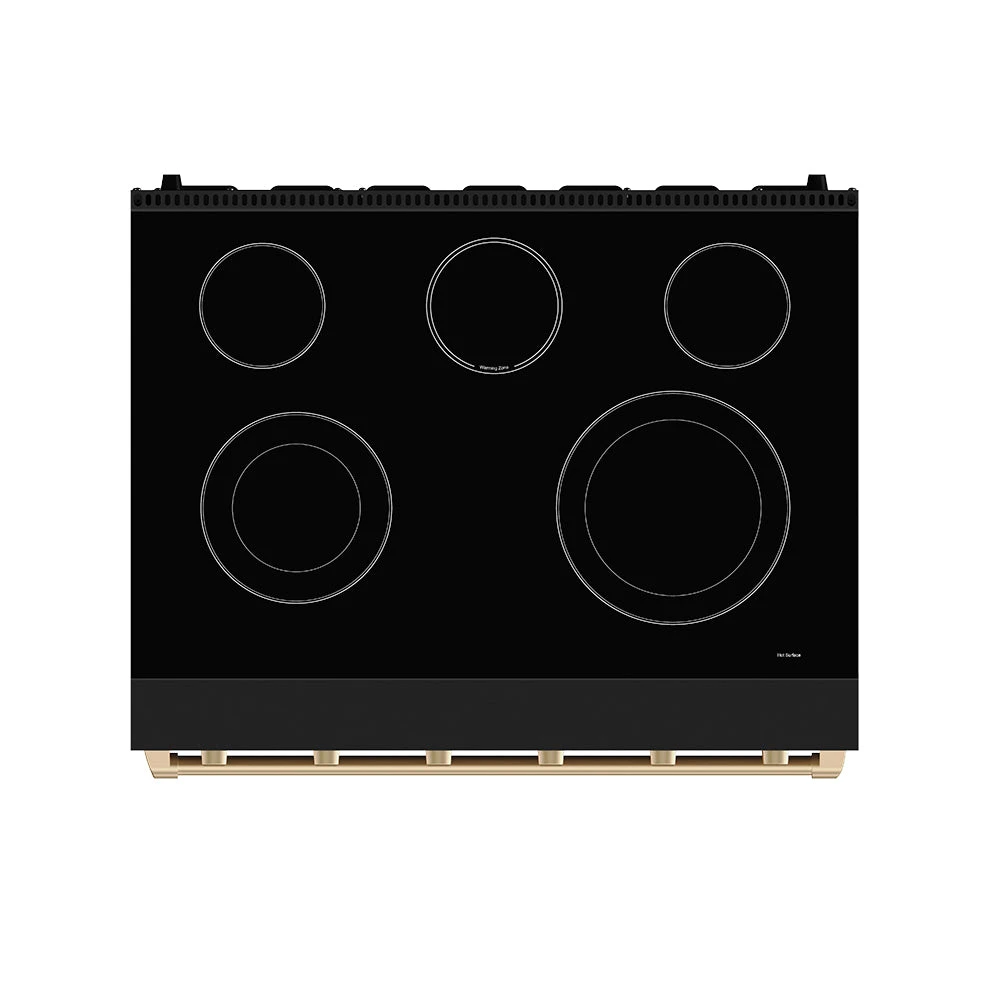 36 Inch Professional Electric Range In Black/bronze Gordon Ramsay Series RSE36PBBRZ