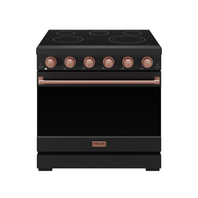 36 Inch Professional Electric Range In Black/rose Gold Gordon Ramsay Series RSE36PBRSG