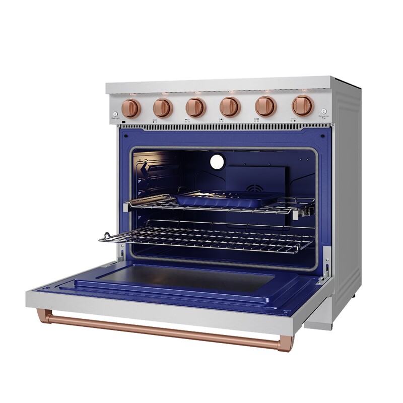 36 Inch Professional Electric Range In Stainless Steel/rose Gold Gordon Ramsay Series RSE36PRSG