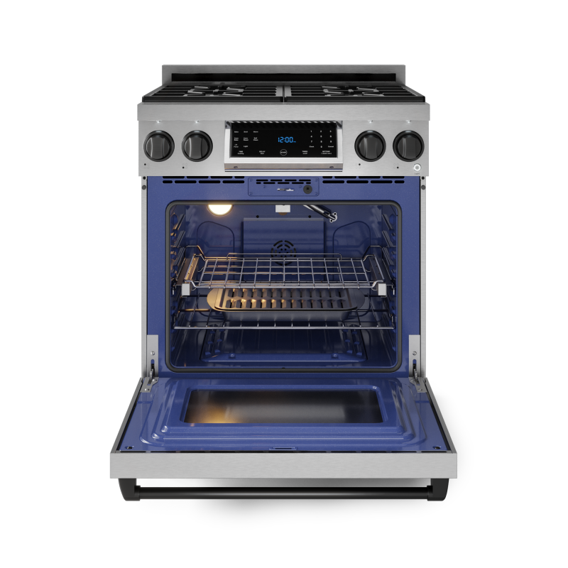 30 Inch Professional Lp Range With Tilt Panel Touch Control In Stainless Steel/black Gordon Ramsay Series RSG30LPBLK