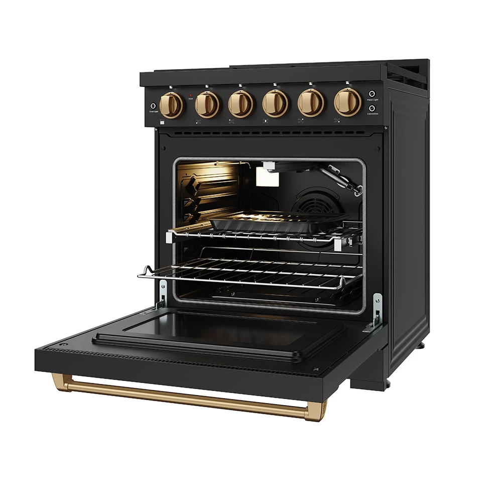30 Inch Professional Gas Range with Precision Knob, Gordon Ramsay Series RSG30PBBRZ