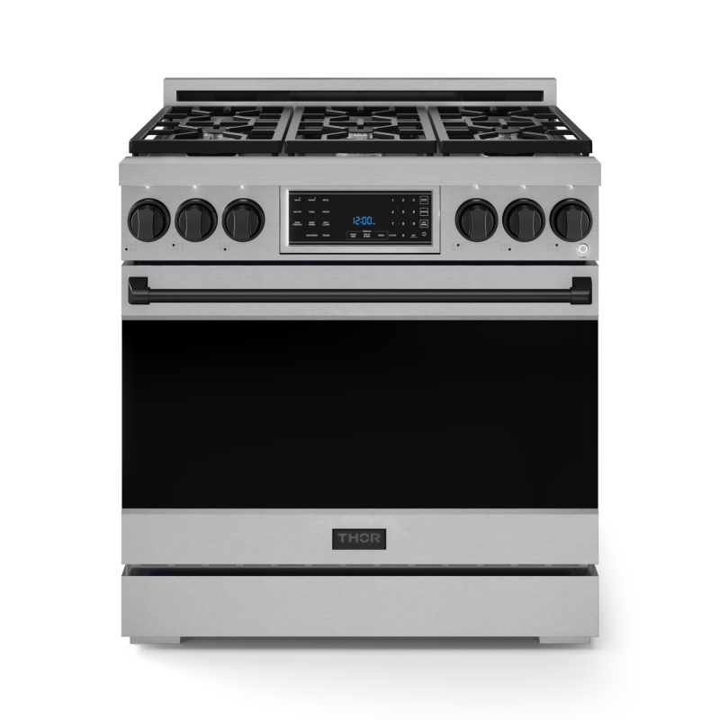36 Inch Professional Electric Range With Tilt Panel Touch Control In Black Gordon Ramsay Series RSE36B
