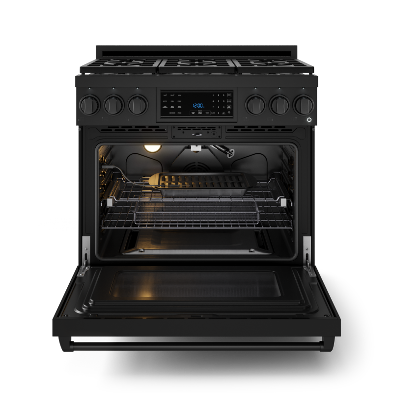36 Inch Professional Lp Range With Tilt Panel Touch Control In Black Gordon Ramsay Series RSG36BLP