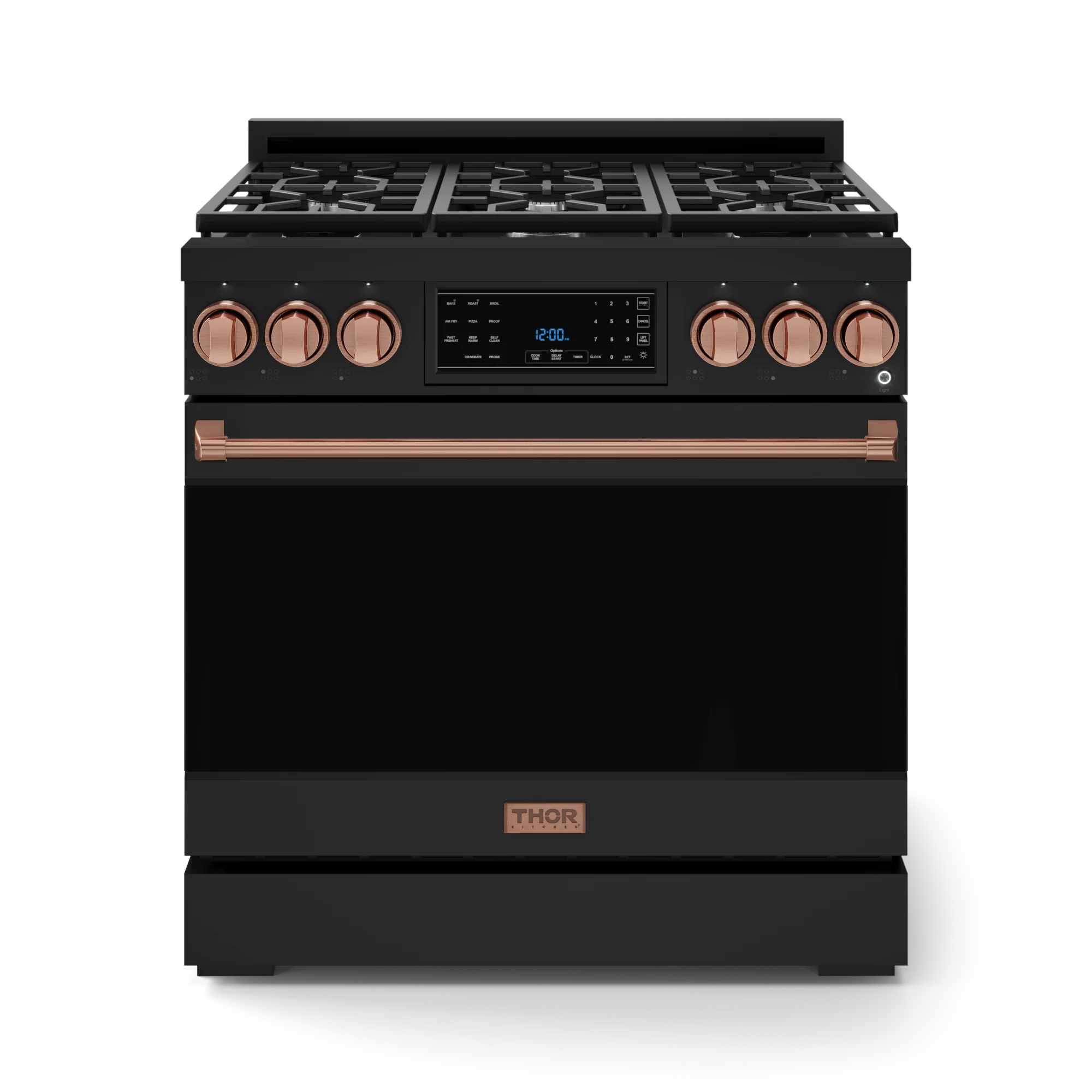 36 Inch Professional Lp Range With Tilt Panel Touch Control In Black/rose Gold Gordon Ramsay Series RSG36BLPRSG