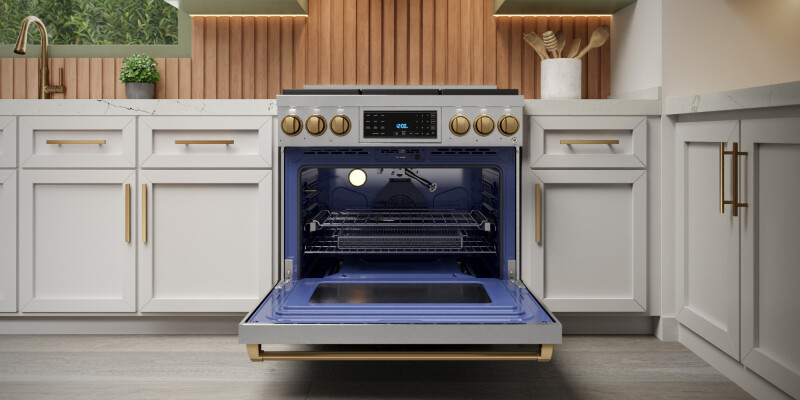 36 Inch Professional Gas Range With Tilt Panel Touch Control In Stainless Steel/bronze view 12