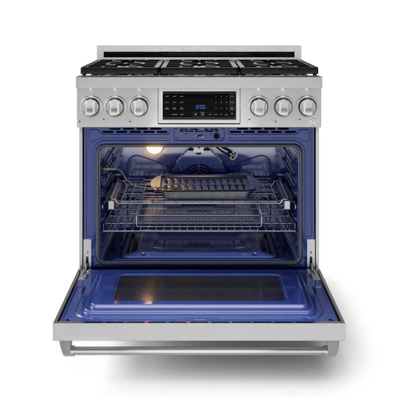 36 Inch Professional Electric Range With Tilt Panel Touch Control In Black Gordon Ramsay Series Rse36b view 2