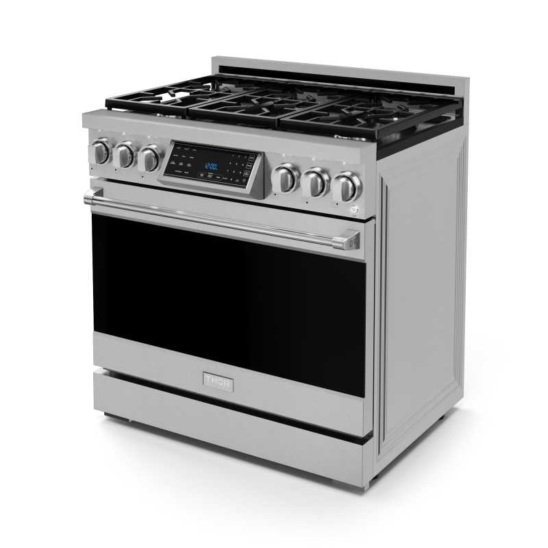 36 Inch Professional Electric Range With Tilt Panel Touch Control In Black Gordon Ramsay Series Rse36b view 4