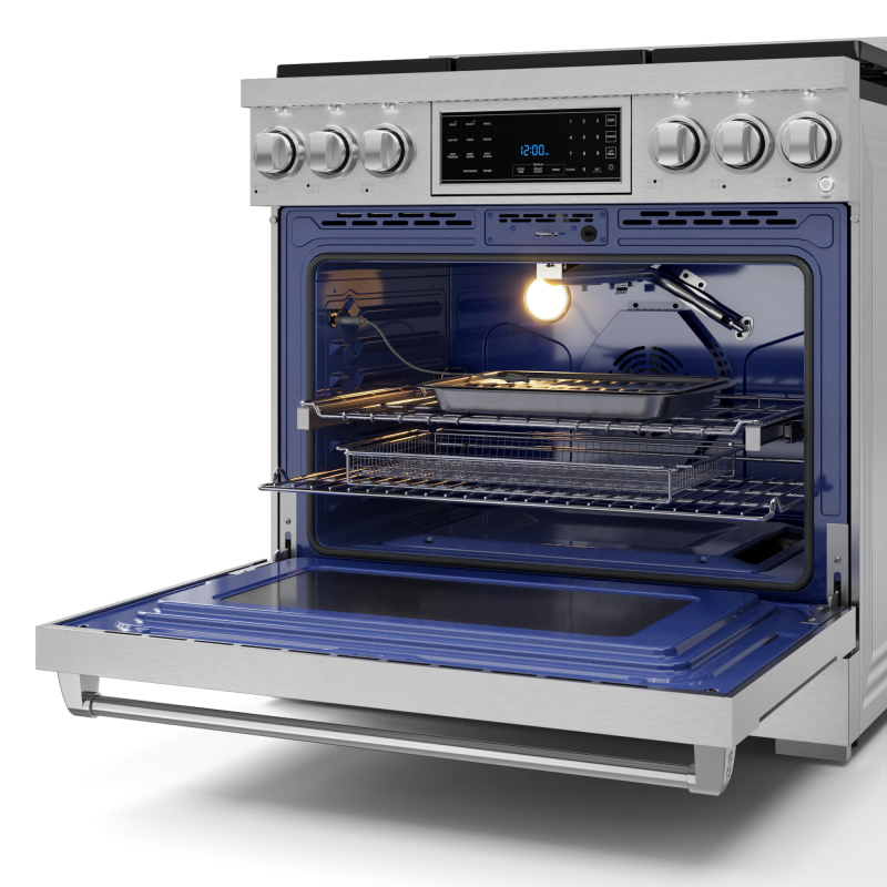 36 Inch Professional Electric Range With Tilt Panel Touch Control In Black Gordon Ramsay Series Rse36b view 5
