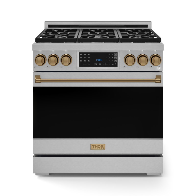 36 Inch Professional Electric Range With Tilt Panel Touch Control In Black Gordon Ramsay Series RSE36B