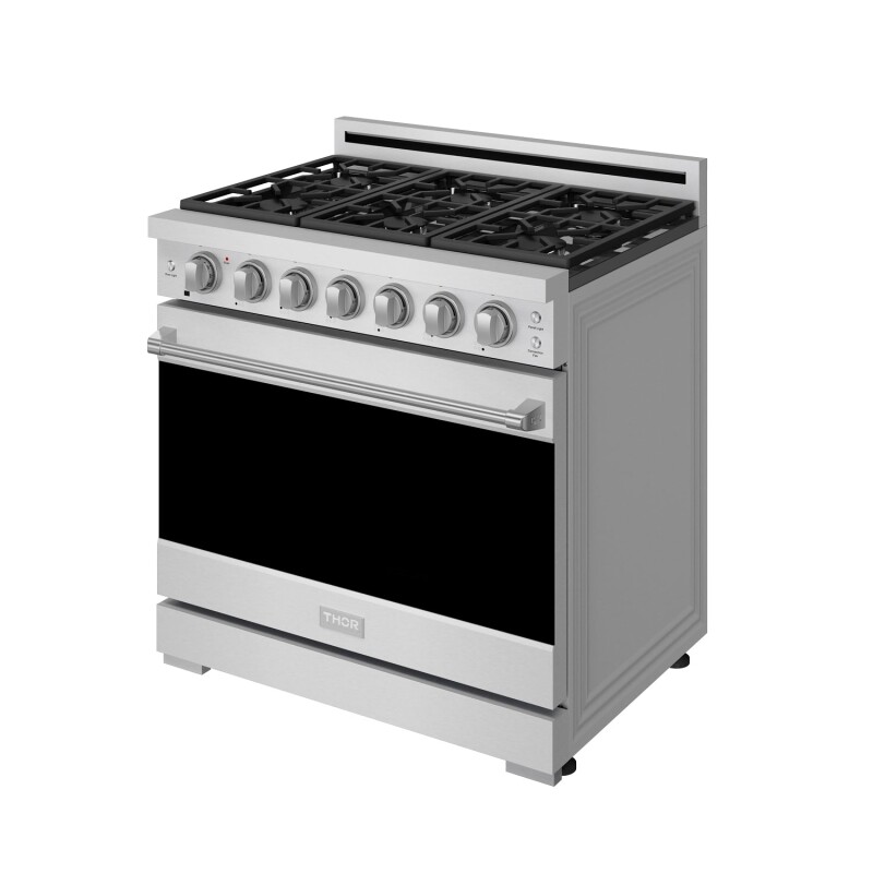 36 Inch Professional Gas Range With Precision Knob Control In Stainless Steel Gordon Ramsay Series RSG36P