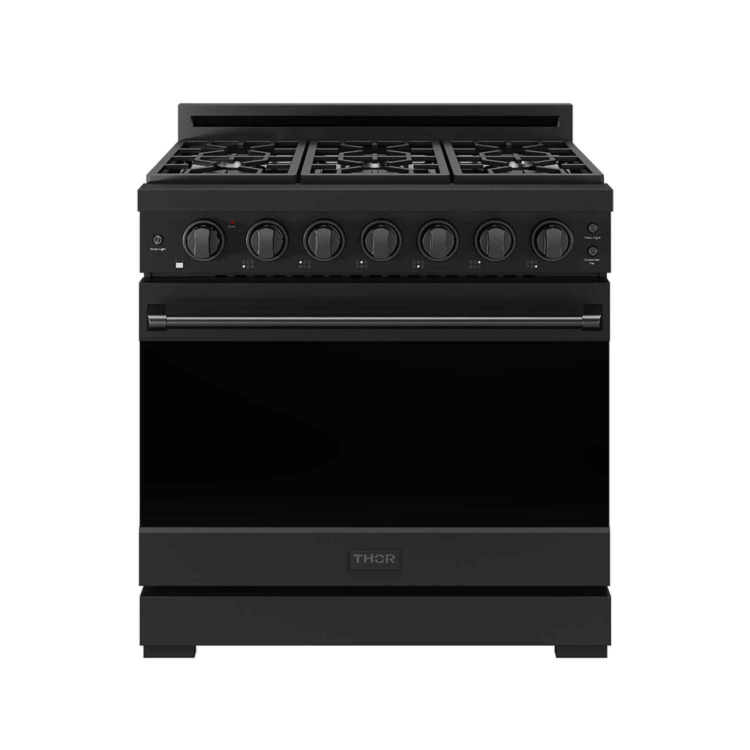 36 Inch Professional Liquid Propane Range With Precision Knob Control In Black Gordon Ramsay Series RSG36PBLP