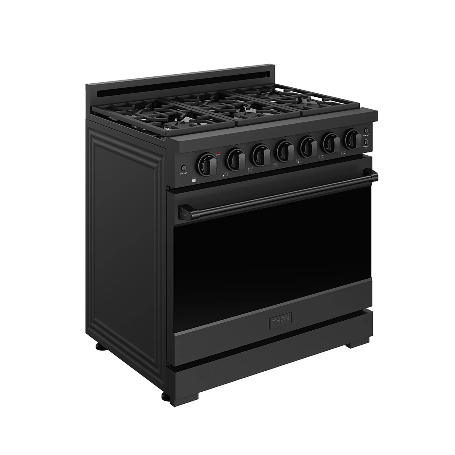 36 Inch Professional Liquid Propane Range With Precision Knob Control In Black Gordon Ramsay Series RSG36PBLP