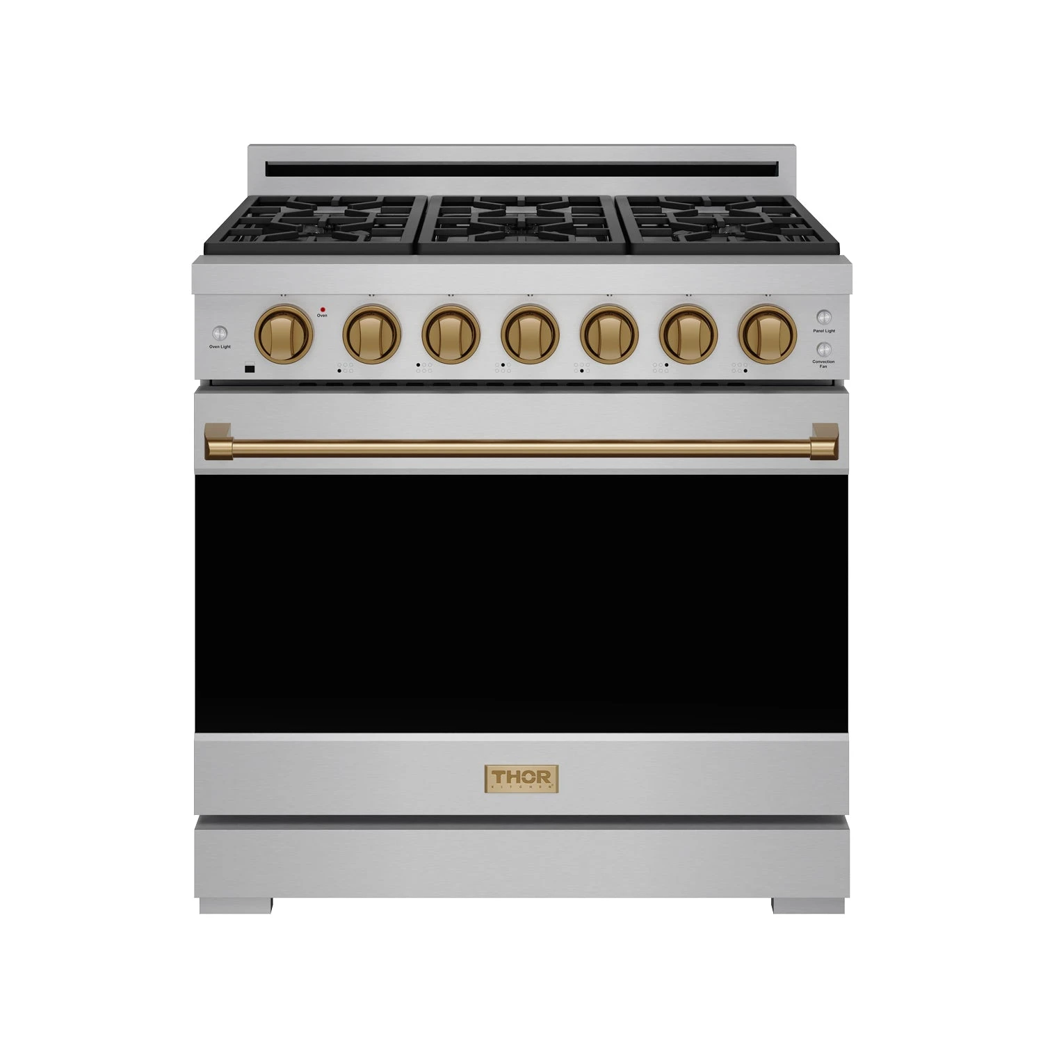 36 Inch Professional Gas Range With Precision Knob In Stainless Steel And Bronze Gordon Ramsay Series RSG36PBRZ