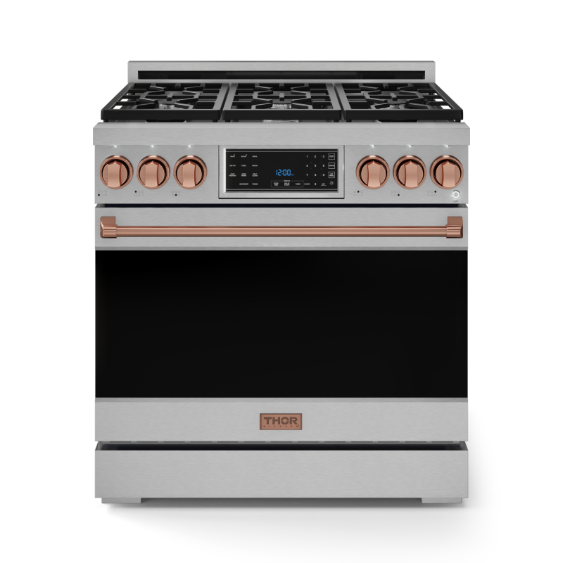36 Inch Professional Electric Range With Tilt Panel Touch Control In Black Gordon Ramsay Series RSE36B