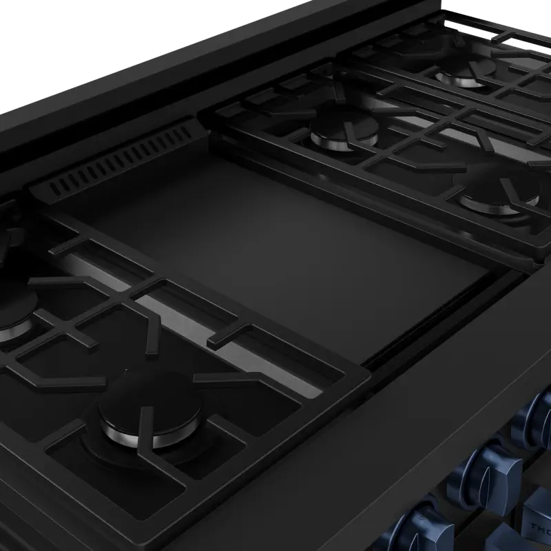 48 Inch Professional Gas Range With Pro-style Knobs In Black/blue Gordon Ramsay Series RSG48EBBLU