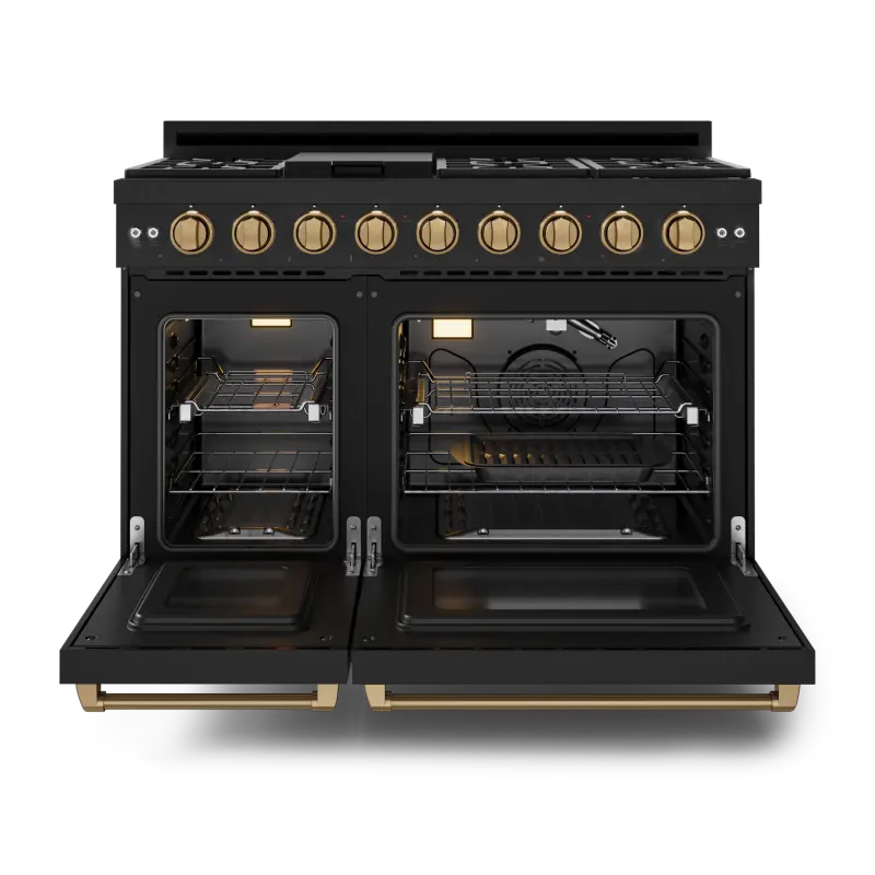 48 Inch Professional Gas Range With Pro-style Knobs In Black/bronze Gordon Ramsay Series view 6
