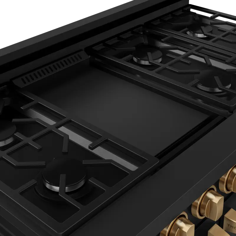 48 Inch Professional Gas Range With Pro-style Knobs In Black/bronze Gordon Ramsay Series view 7