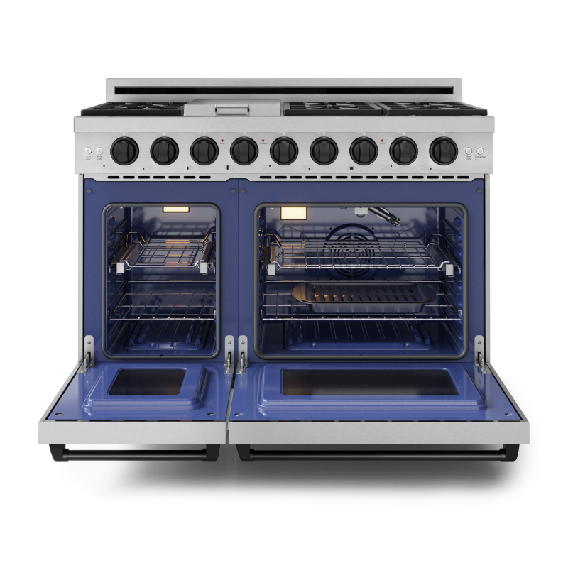 48 Inch Professional Gas Range With Pro-style Knobs In Stainless Steel/black Gordon Ramsay Series view 2