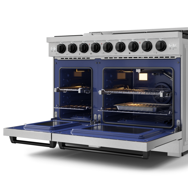 48 Inch Professional Gas Range With Pro-style Knobs In Stainless Steel/black Gordon Ramsay Series view 5