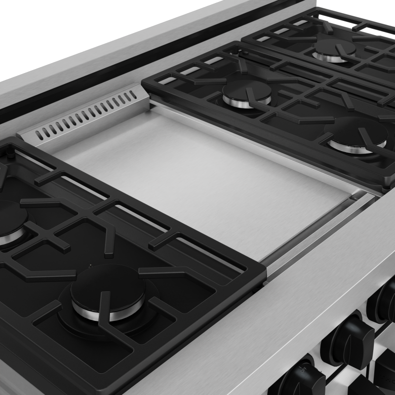 48 Inch Professional Gas Range With Pro-style Knobs In Stainless Steel/black Gordon Ramsay Series view 6
